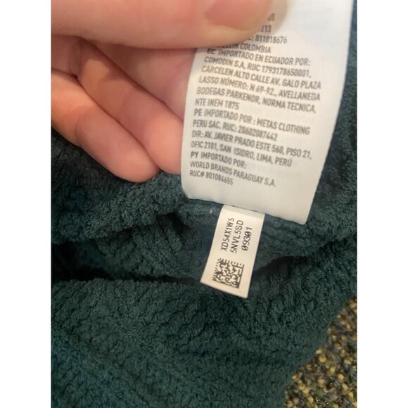 Cropped American Eagle Sweater green small S polyester long-sleeve - Picture 4 of 7